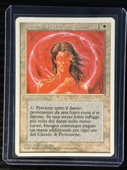 Magic MTG Italian Revised Circle of Protection: Red Artist Proof Near Mint - Image 3