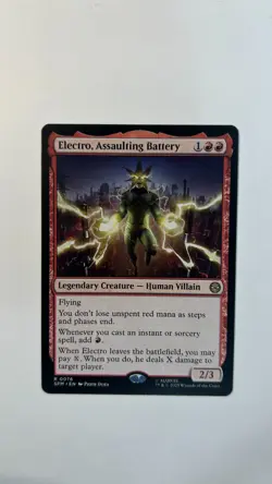 MTG Marvel Spider-Man Electro, Assaulting Battery #76 Magic The Gathering - Image 1