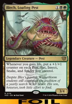 Blech, Loafing Pest ** FOIL ** #176 - Secrets of Strixhaven - NM MTG - Image 1