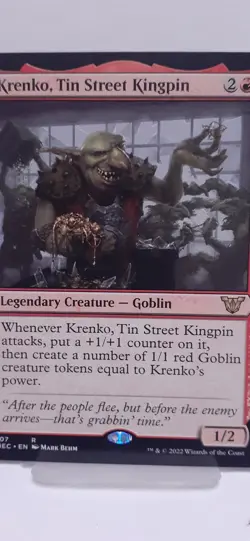 KRENKO, TIN STREET KINGPIN - KAMIGAWA COMMANDER MAGIC THE GATHERING MTG - Image 4