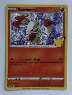 Scorbunny 016/025 Promo McDonald's 25th Anniversary Promos Pokemon Holo VLP - Image 1