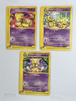 Pokemon Abra Kadabra Alakazam Set Expedition Rare Non-Holo NM - Image 1