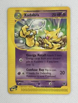 Pokemon Abra Kadabra Alakazam Set Expedition Rare Non-Holo NM - Image 4