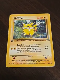 Pokemon 1st Edition Pikachu Jungle Set 60/64 Regular English Basic HP Damage - Image 2