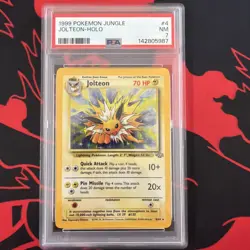 1999 POKEMON JUNGLE #4 JOLTEON-HOLO PSA 7 - Image 1