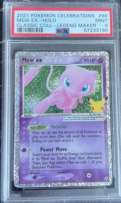 2021 Pokemon Celebrations #88 Mew EX Holo PSA 9 Mint - Image 1