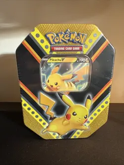 POKEMON TCG V POWERS TIN FEATURING - PIKACHU V - BRAND NEW FACTORY SEALED - Image 1