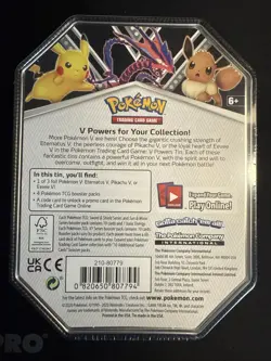 POKEMON TCG V POWERS TIN FEATURING - PIKACHU V - BRAND NEW FACTORY SEALED - Image 2