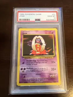 1999 Pokemon Base Set Unlimited #31 Jynx Gem Mt PSA 10 - Image 1
