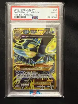 Pokemon Primal Kyogre EX Full Art Ultra Rare Holo XY Ancient Origins 96/98 PSA 9 - Image 1