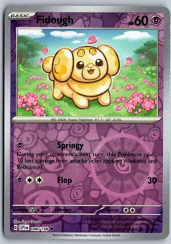Fidough 098/198 Common Scarlet & Violet Pokemon Reverse Holo Near Mint - Image 1