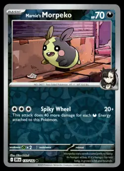 Marnie's Morpeko 137/182 Common Destined Rivals Pokemon Reverse Holo NM - Image 1