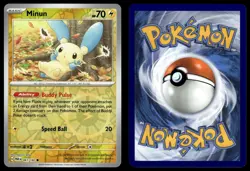 Minun 061/182 Common Paradox Rift Pokemon Reverse Holo NM/M - Image 3