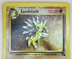 Sandslash 41/62 – WOTC Fossil Set Unlimited - LP - Vintage 1999 Pokemon TCG - Image 4