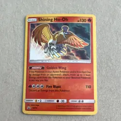 Pokemon Shining Ho-Oh Promo Holo SM70 SM 130 HP Golden Wing Fire Blast - Image 1
