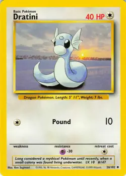 Dratini #26 Base Set Pokemon TCG 1999 - Image 1