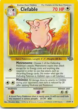 Clefable 17 Jungle Rare HP Pokemon TCG - Image 1
