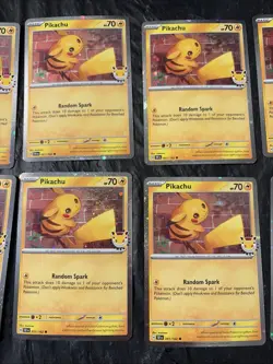 Lot Of 10 - Pikachu 51/162 Stamped 2026 Pokemon Day 30th Anniversary Promo TCG - Image 3