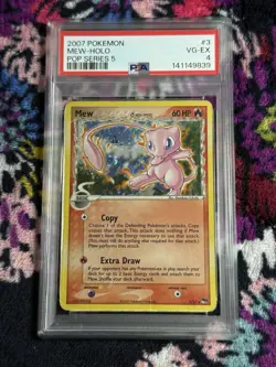 Pokemon TCG Mew Delta Species 2007 POP Series 5 Rare Holo PSA 4 3/17 - Image 1