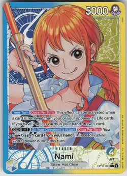 One Piece TCG Nami (041) (Alternate Art) L A Fist of Divine Speed OP11-041 - Image 1