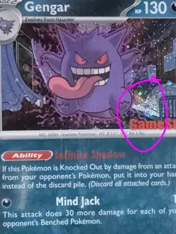 Pokemon Gengar050/088GameStop Promo Holo Stamped Promo Card swirl🌀👍Centering! - Image 3