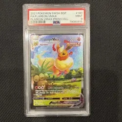 Flareon VMAX SWSH180 SWSH: Sword & Shield Promo Cards Holo PSA 9 - Image 1