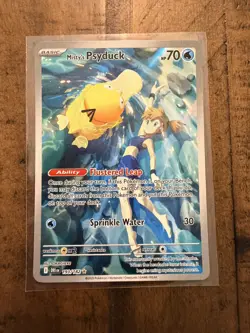 Pokemon Misty's Psyduck Full Art Holo Rare Card 193/182 Set 151 2023 - Image 1
