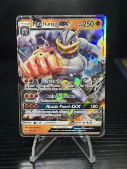 Pokemon Card - Machamp GX 64/147 Burning Shadows - NM - Image 1