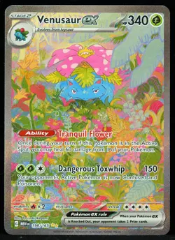 Venusaur ex #198/165 151 Small Edge Flaw NM Pokemon Card - Image 1
