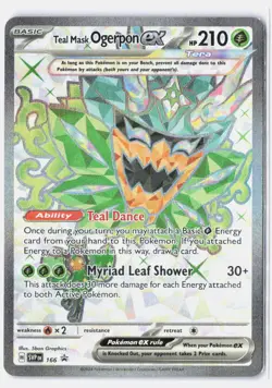 Teal Mask Ogerpon ex Holo SV: Scarlet & Violet Promo Cards 166 NM - Image 1