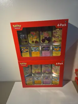 (2) Brand New Pokemon 4 Mini Tins 4 Promo Cards Bundle 151 Sam's Club Bundle TCG - Image 1