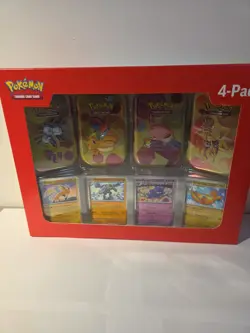 (2) Brand New Pokemon 4 Mini Tins 4 Promo Cards Bundle 151 Sam's Club Bundle TCG - Image 3