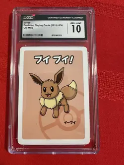 CGC 10 GEM MINT Pokemon Japanese Eevee Old Maid Playing Card - Image 1