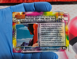 Pokemon Topps Movie card HOLO /Black label/ no.7 "Trying out the new toy" - Image 2