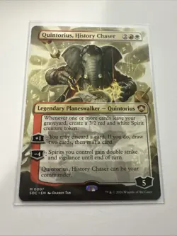 WotC Commander: Secrets of Strixha Quintorius, History Chaser (Borderless) NM - Image 1