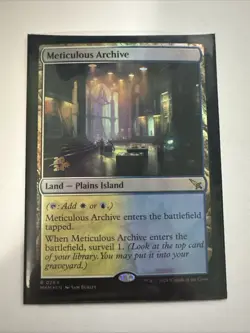 Meticulous Archive 2024 MTG Murders at Karlov Manor Foil Promo Land - Image 1