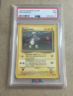 1999 Pokemon Base Set Magnemite #53/102 PSA 7 - Image 1