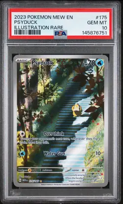 2023 POKEMON MEW EN-151 #175 PSYDUCK ILLUSTRATION RARE PSA 10 - Image 1