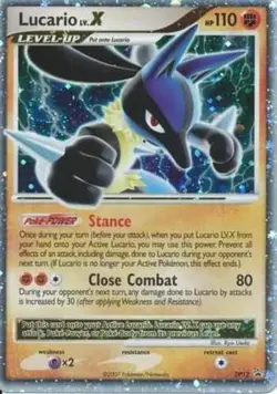 Heavily Played Lucario LV.X - DP12 - Promotional Pokemon DP Promos - Image 1