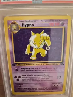Pokemon 1999 Fossil 1st Edition Non-Holo Rare Hypno PSA 6 - Image 2