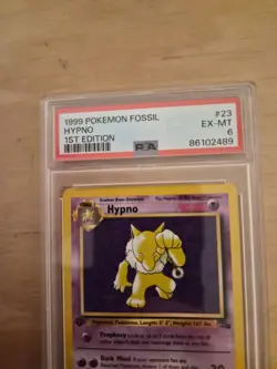Pokemon 1999 Fossil 1st Edition Non-Holo Rare Hypno PSA 6 - Image 3