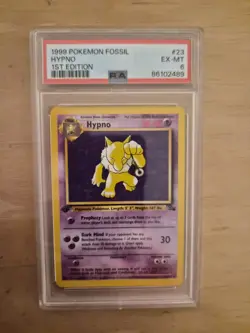 Pokemon 1999 Fossil 1st Edition Non-Holo Rare Hypno PSA 6 - Image 4