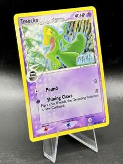 Treecko δ Species 68/100 Stamped Pokemon EX Crystal Guardians Reverse Holo LP - Image 1