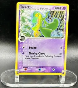 Treecko δ Species 68/100 Stamped Pokemon EX Crystal Guardians Reverse Holo LP - Image 2