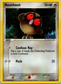 Hoothoot 59/115 Common Unseen Forces Pokemon NM - Image 1