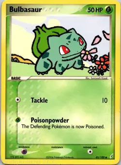 Bulbasaur 45/100 Common Crystal Guardians Pokemon LP - Image 1