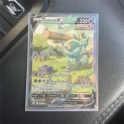 Pokemon Golurk V Full Art Holo Basic 220HP Evolving Skies 182/203 - Image 1