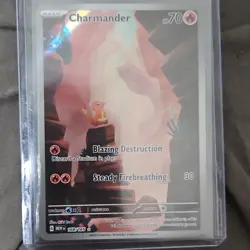 Pokemon Charmander 168/165 Scarlet & Violet 151 Illustration Rare Holo 2023 - Image 1