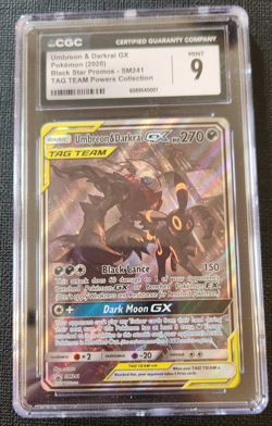 CGC 9 2020 POKEMON SM BLACK STAR PROMO #SM241 UMBREON & DARKRAI GX - Image 1