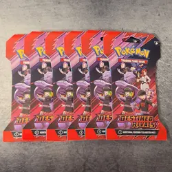 Pokemon Scarlet & Violet Destined Rivals 6 Sleeved Booster Packs English TCG - Image 1